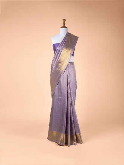 Handwoven Purple Kanjivaram Silk Saree