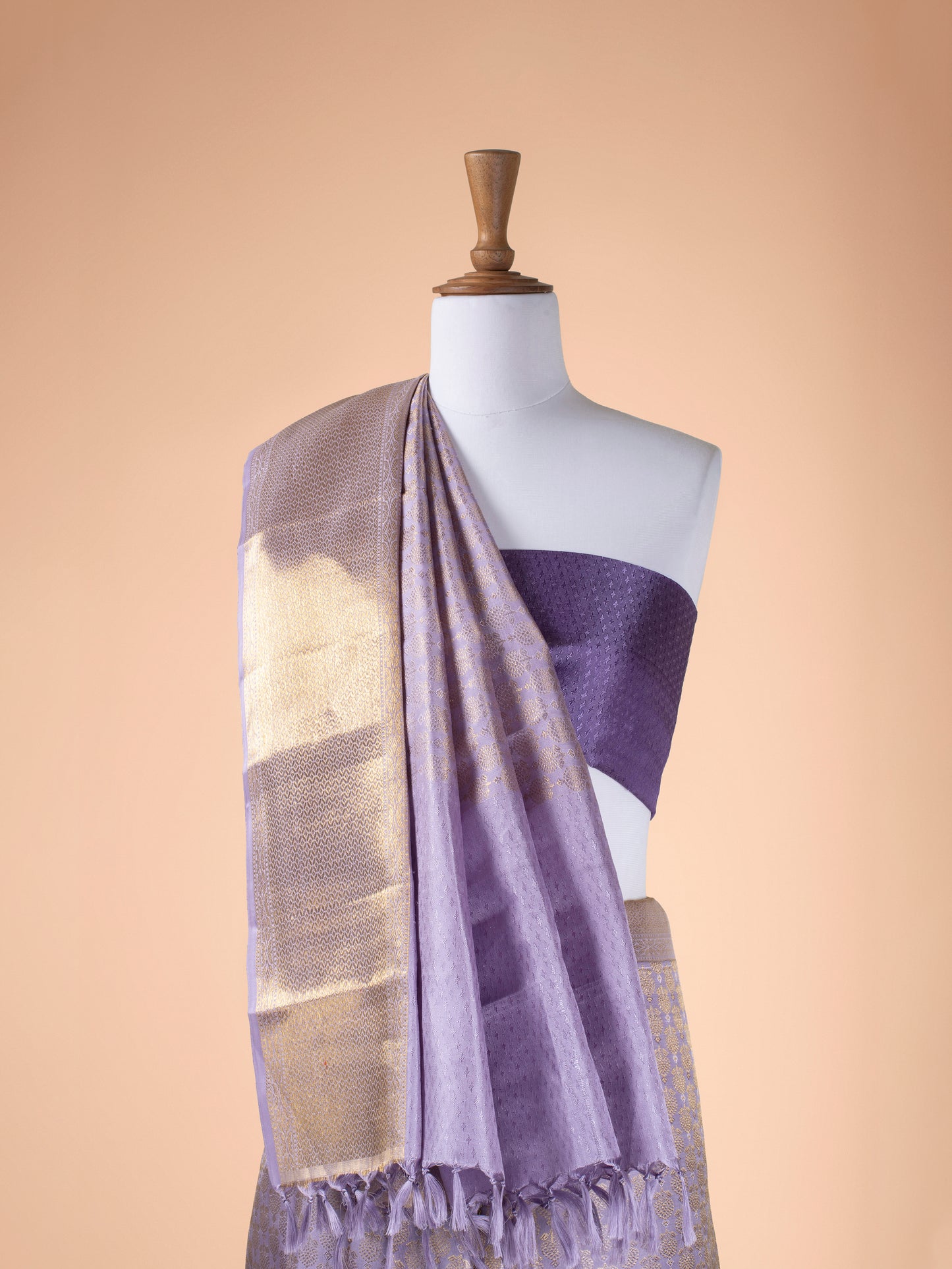 Handwoven Purple Kanjivaram Silk Saree