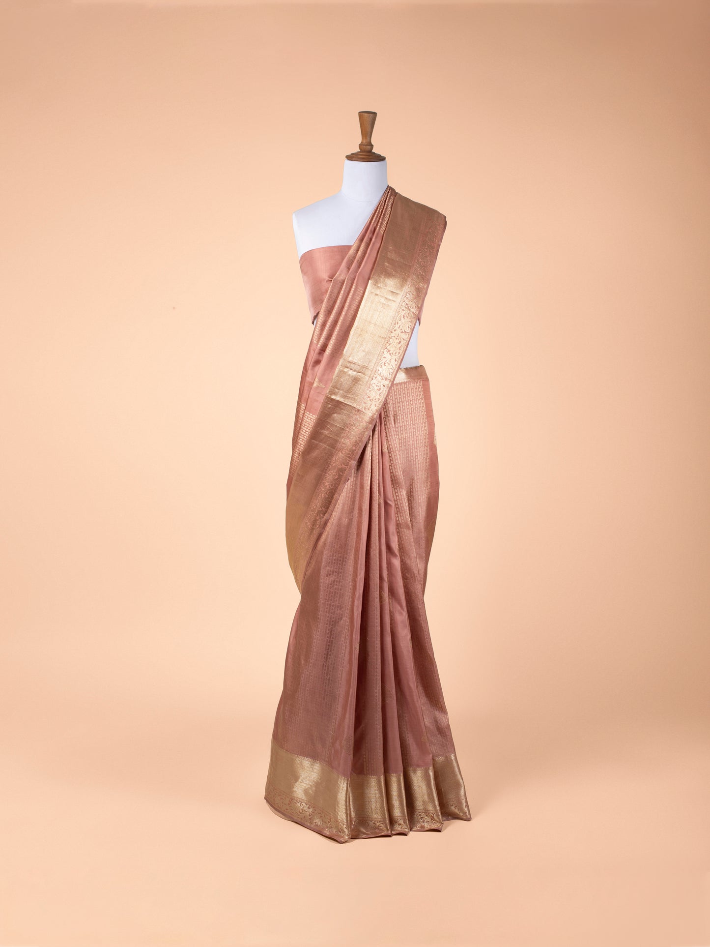 Handwoven Pink Kanjivaram Silk Saree