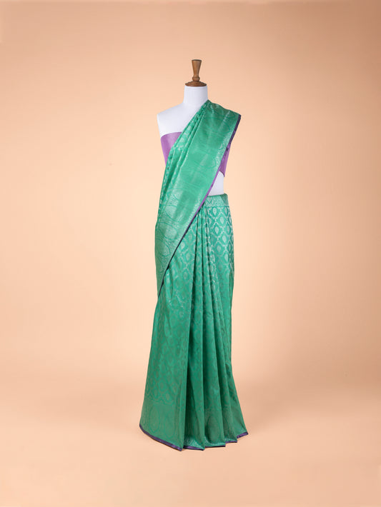 Handwoven Sea Green Kanjivaram Silk Saree