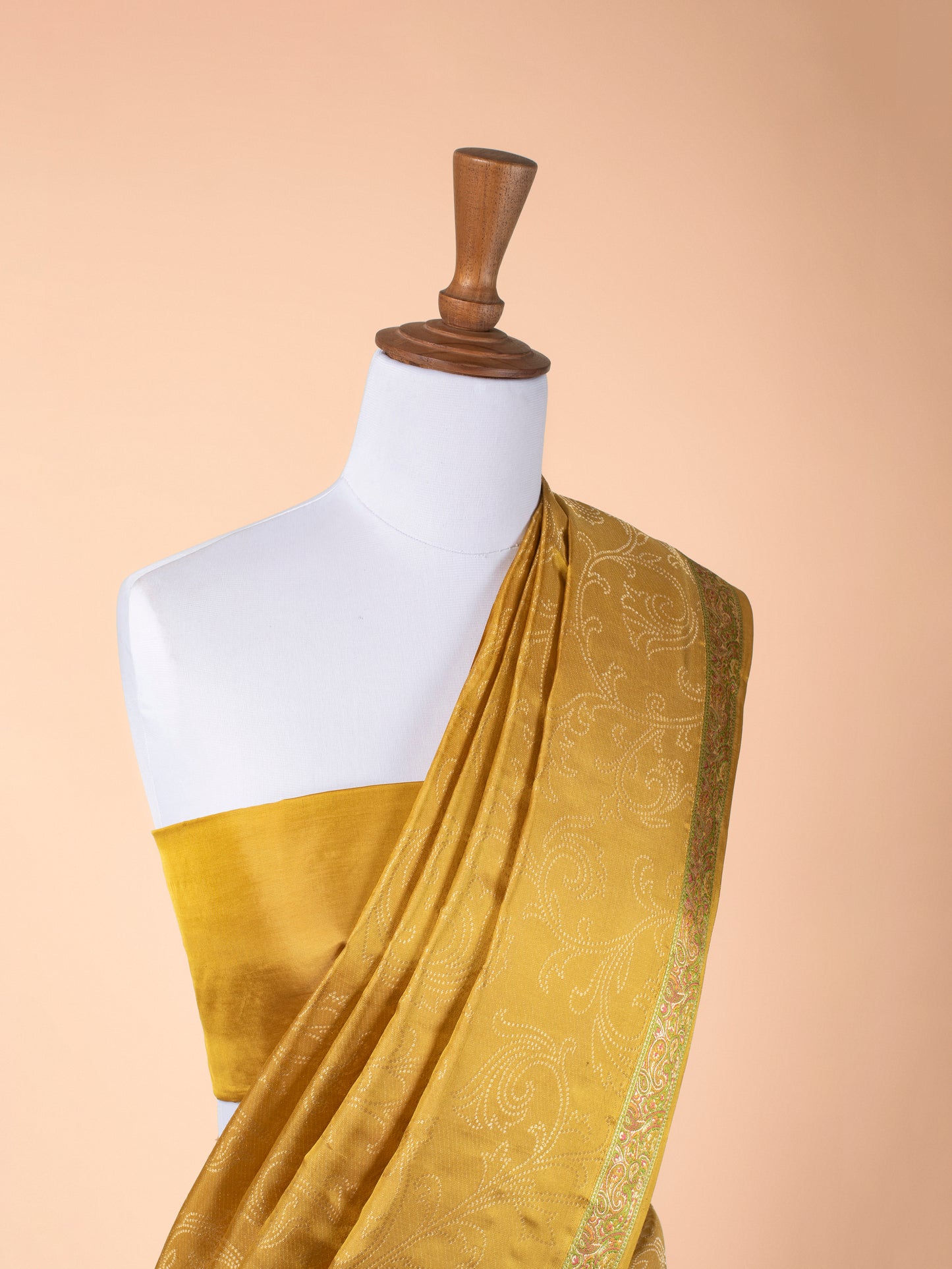 Handwoven Mustard Kanjivaram Silk Saree