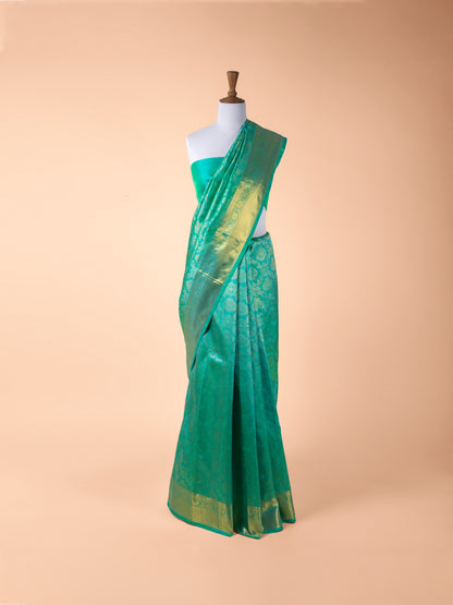 Handwoven Sea Green Kanjivaram Silk Saree