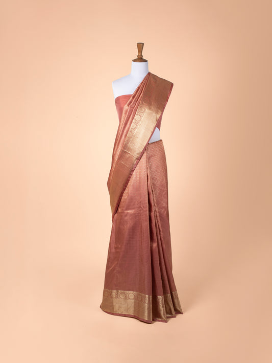 Handwoven Pink Kanjivaram Silk Saree