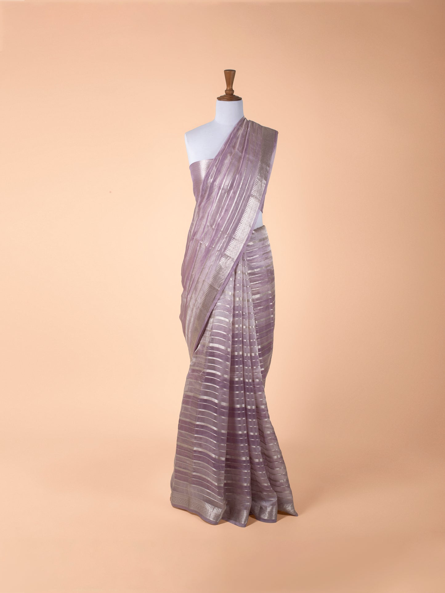 Handwoven Purple Organza Saree