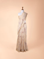 Handwoven Beige Cotton Saree