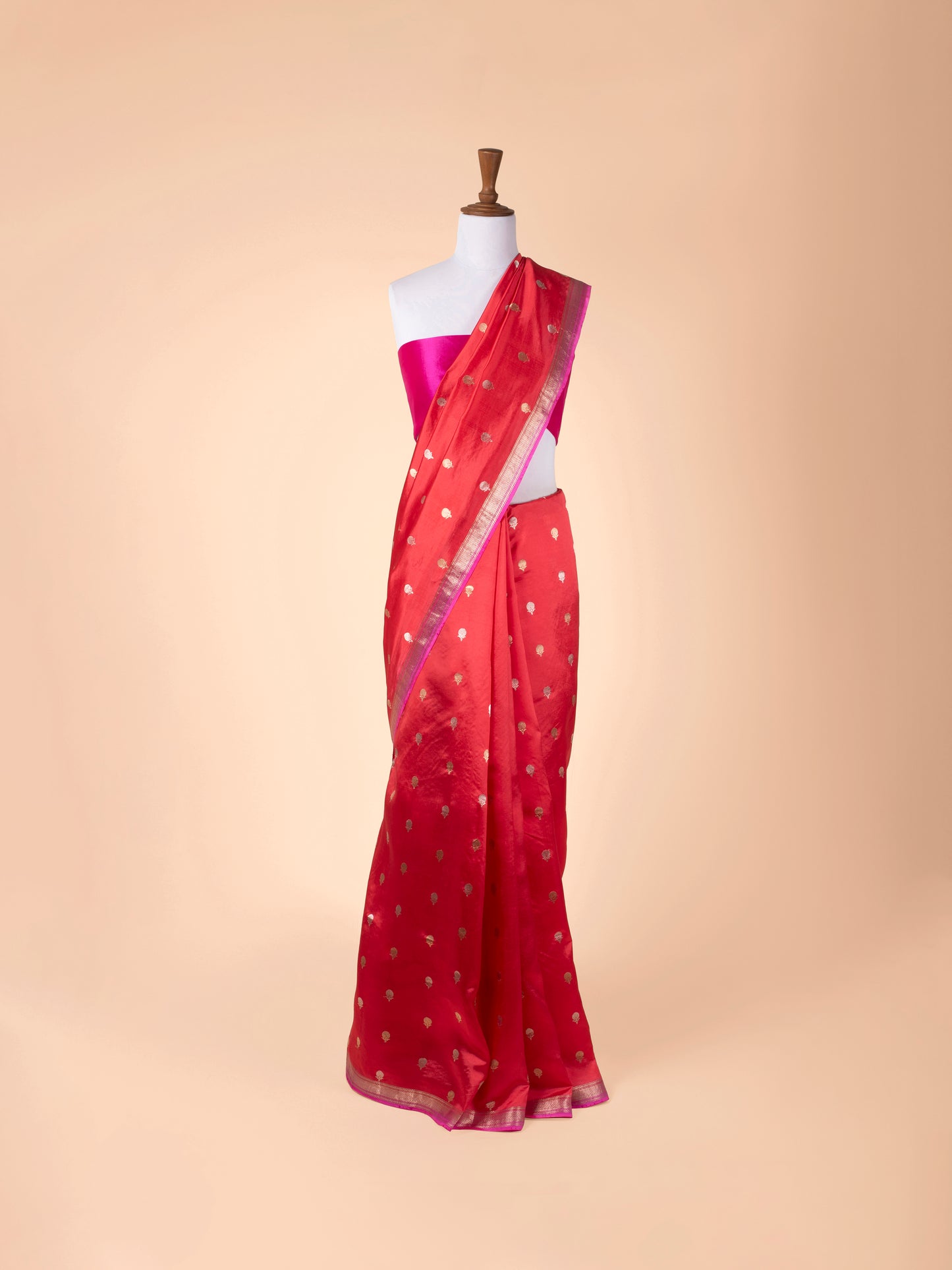 Handwoven Red Silk Saree