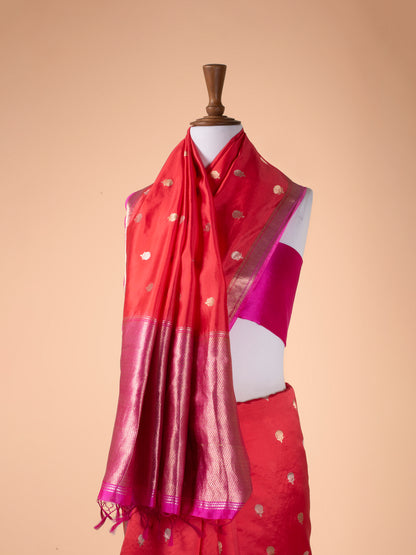 Handwoven Red Silk Saree