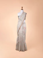 Handwoven Grey Chanderi Saree