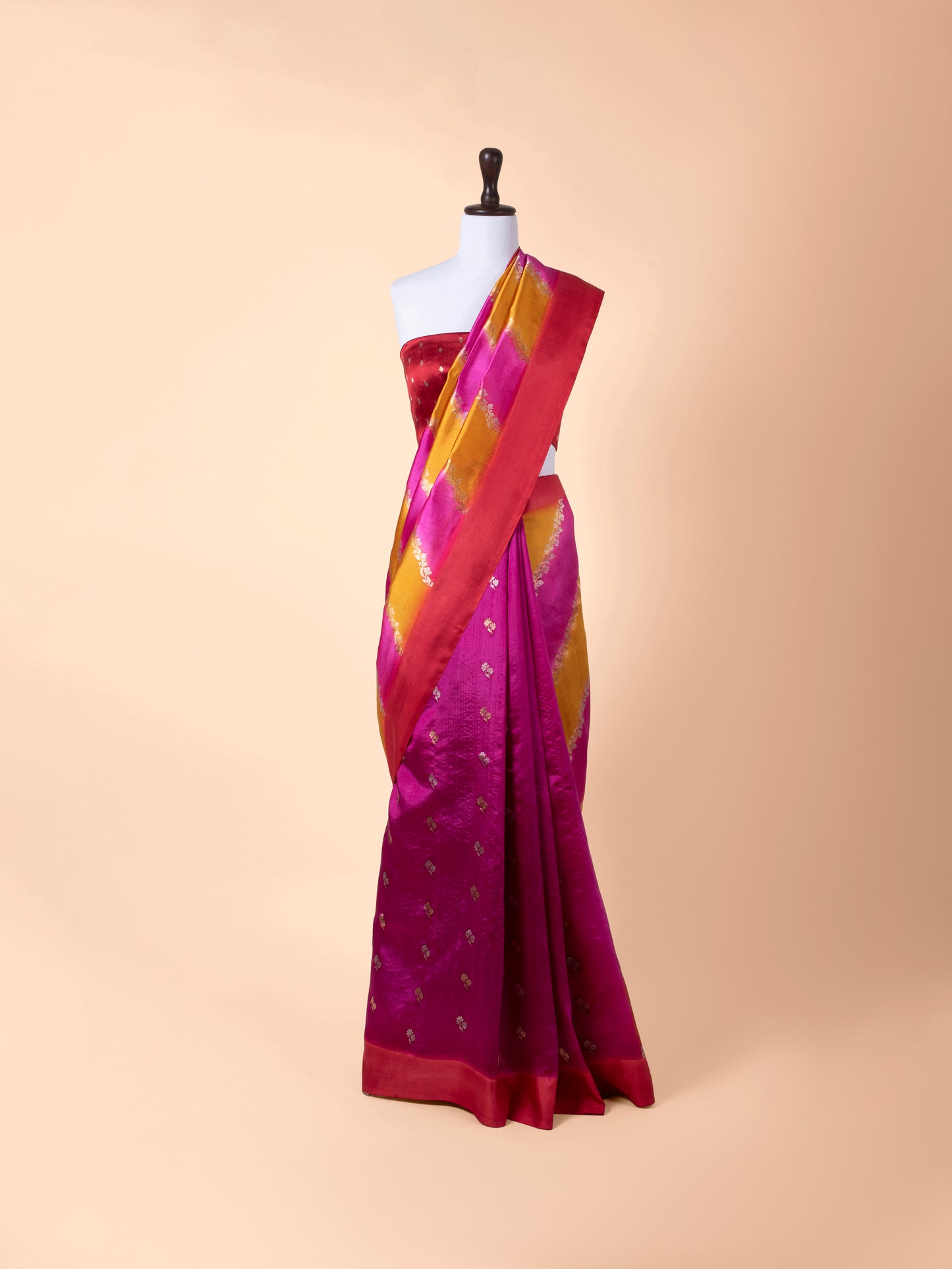 Handwoven Pink Silk Saree