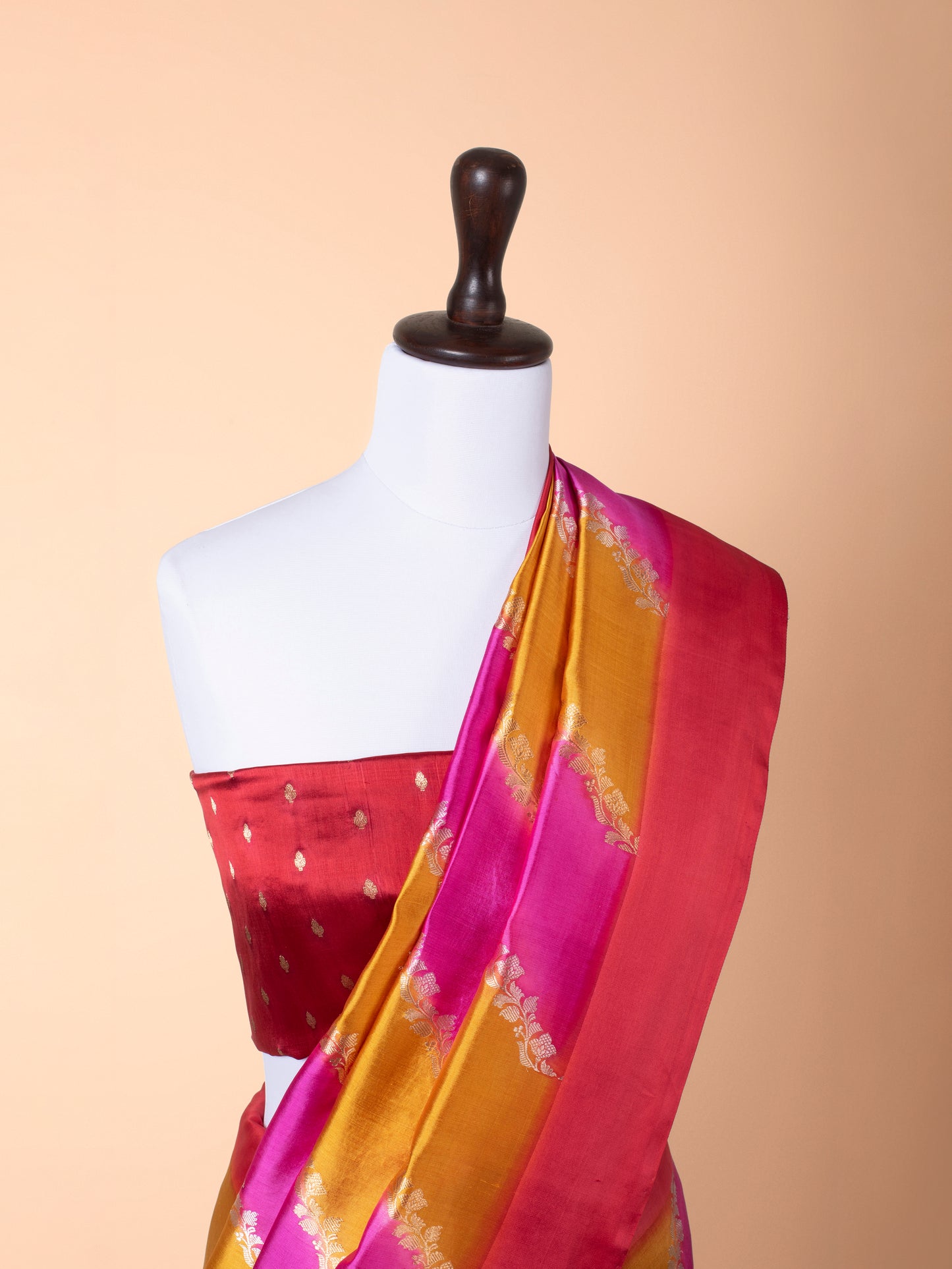 Handwoven Rani Pink Silk Saree