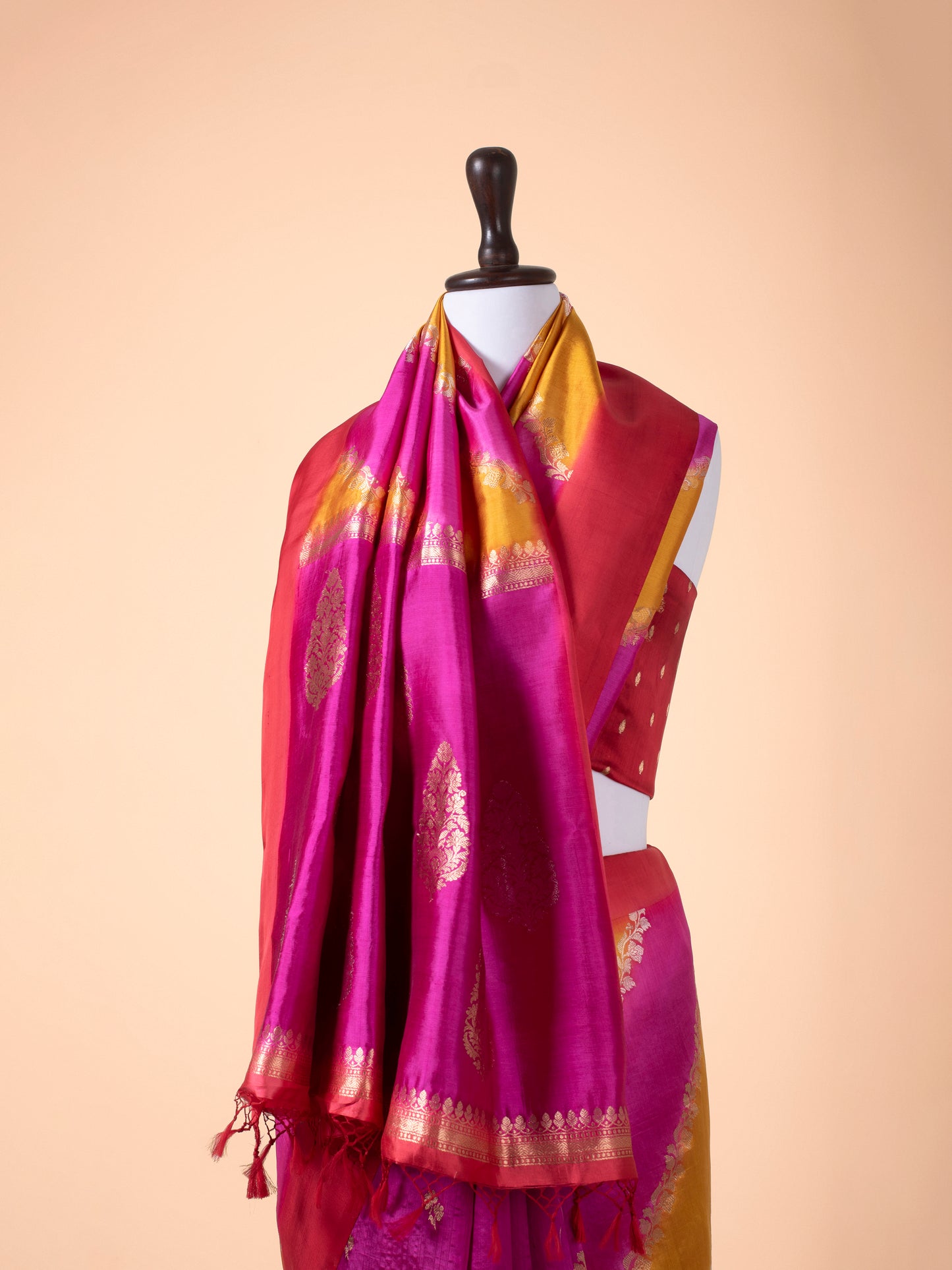 Handwoven Pink Silk Saree