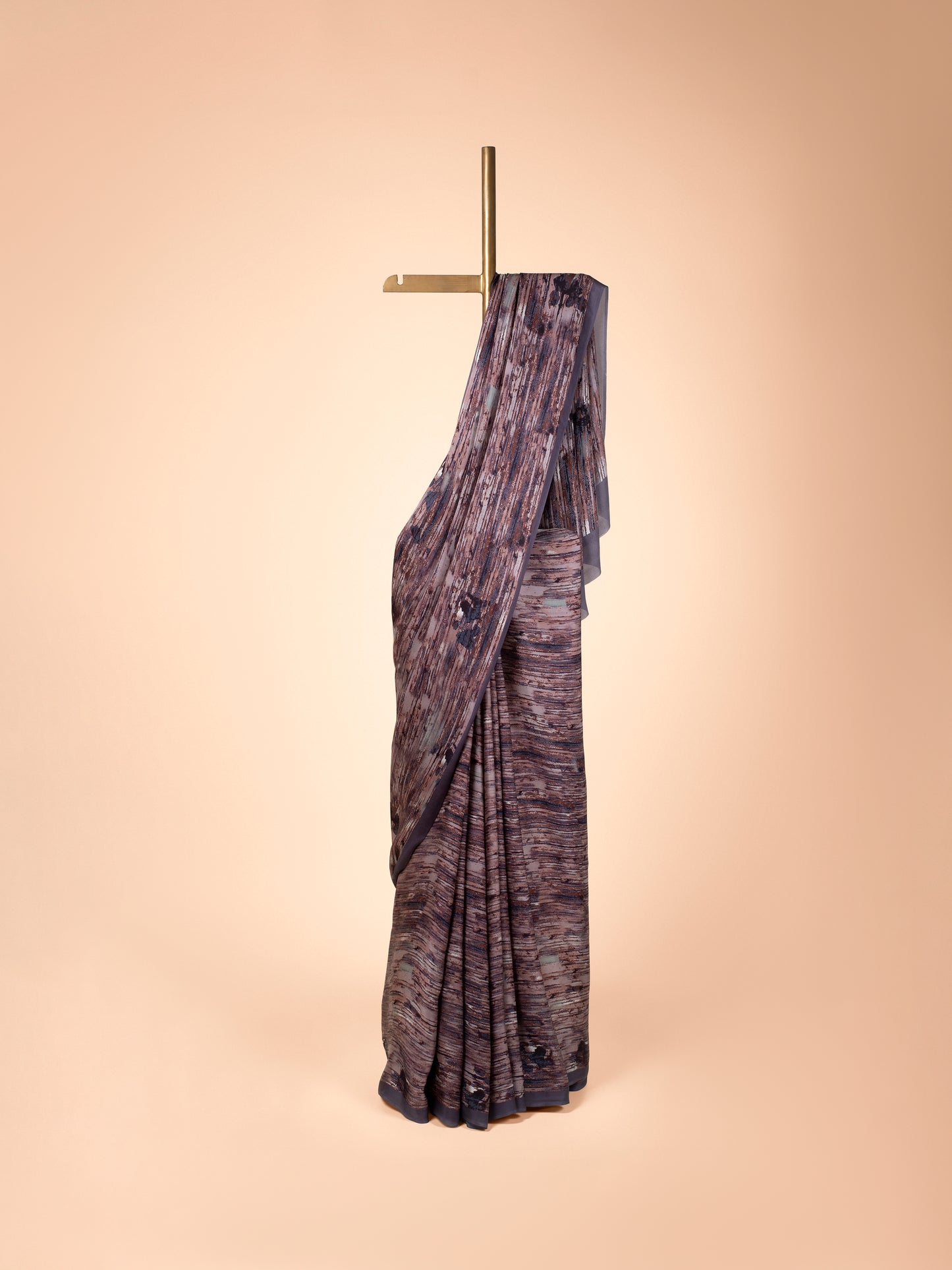 Handwoven Grey Georgette Saree