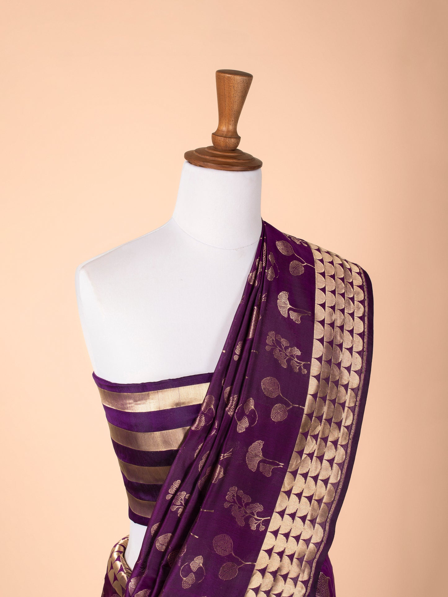 Handwoven Purple Silk Saree