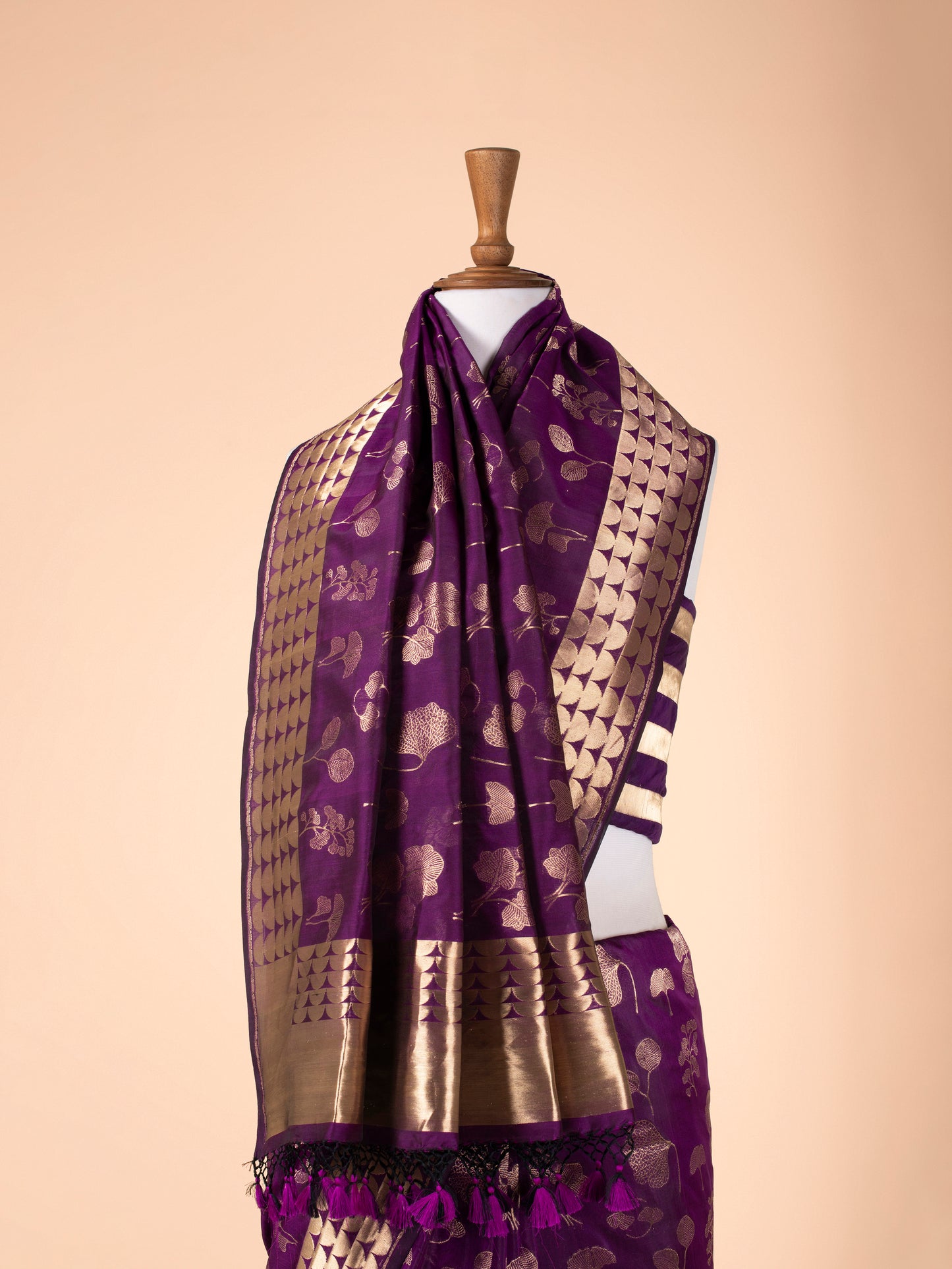 Handwoven Purple Silk Saree