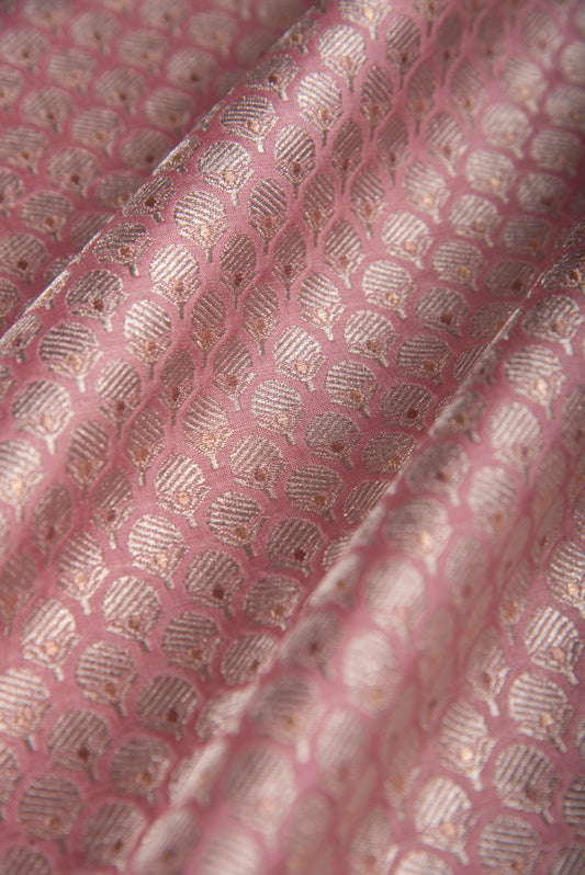 Handwoven Pink Silk Fabric