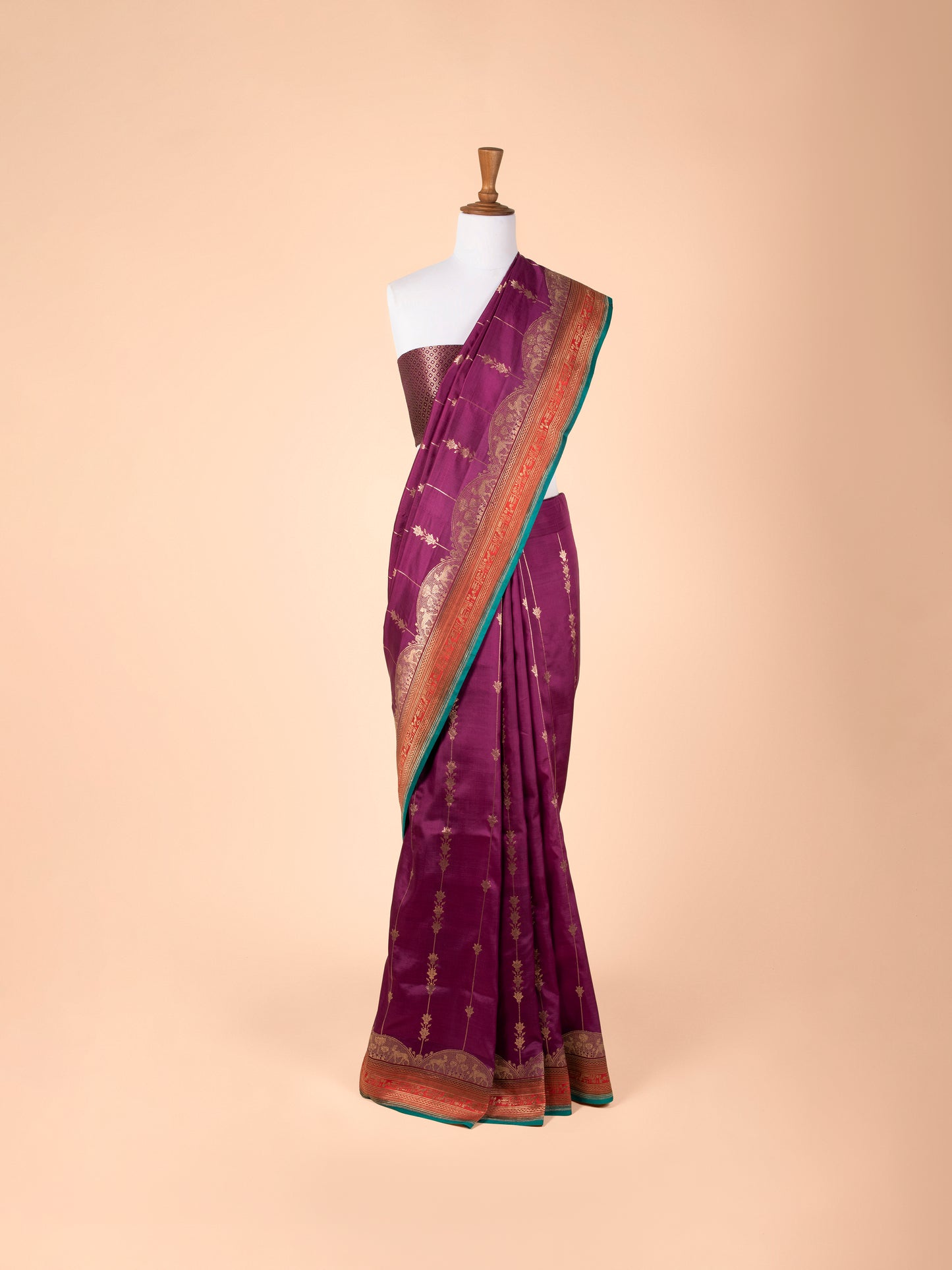 Handwoven Purple Silk Saree