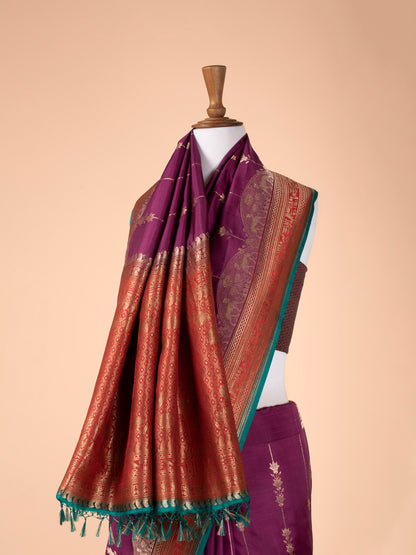 Handwoven Purple Silk Saree