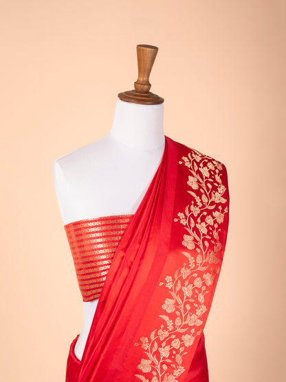 Handwoven Red Silk Saree