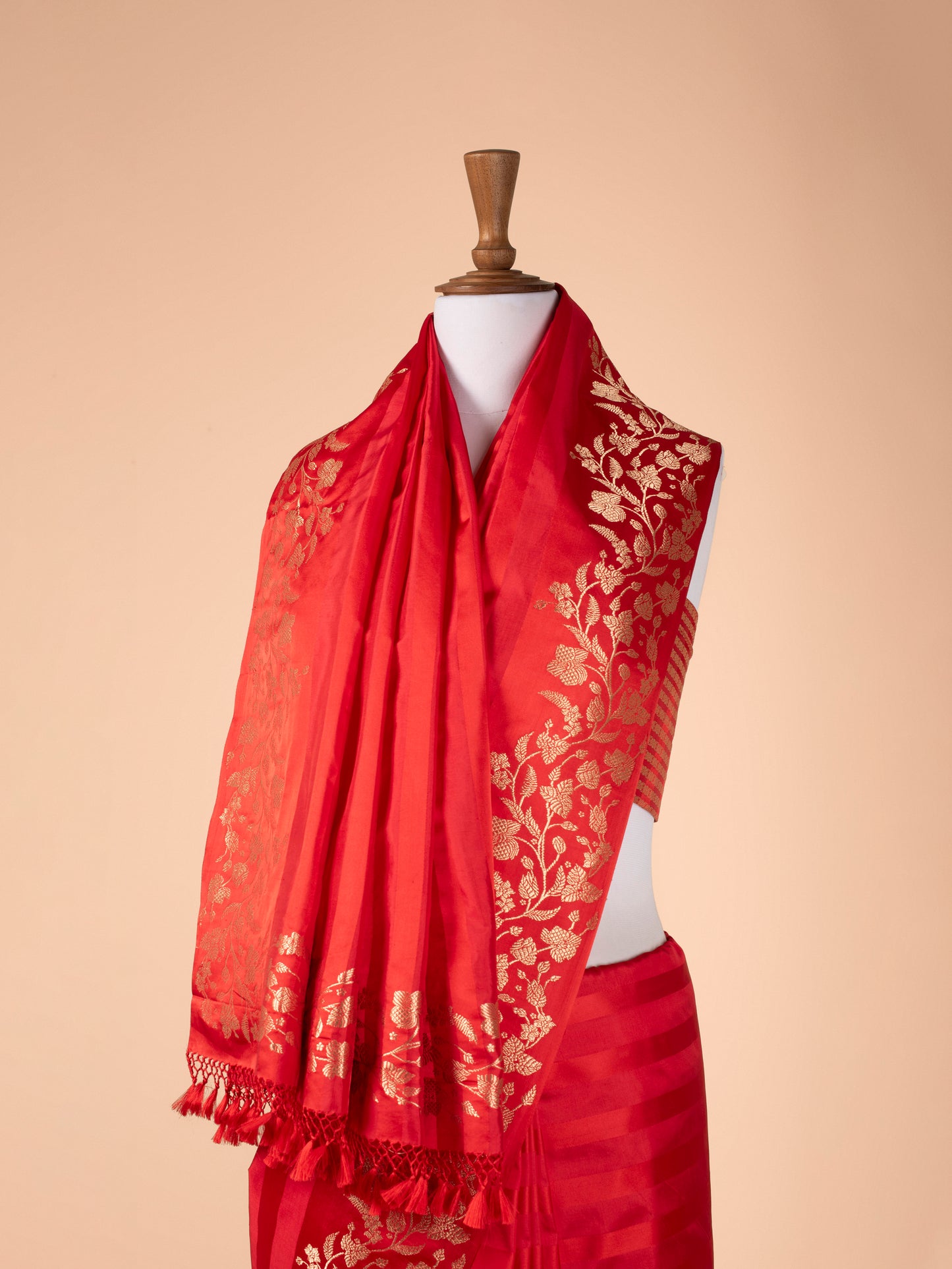 Handwoven Red Silk Saree