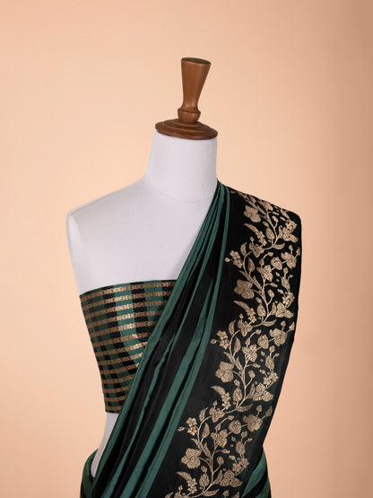 Handwoven Multicolour Green Silk Saree