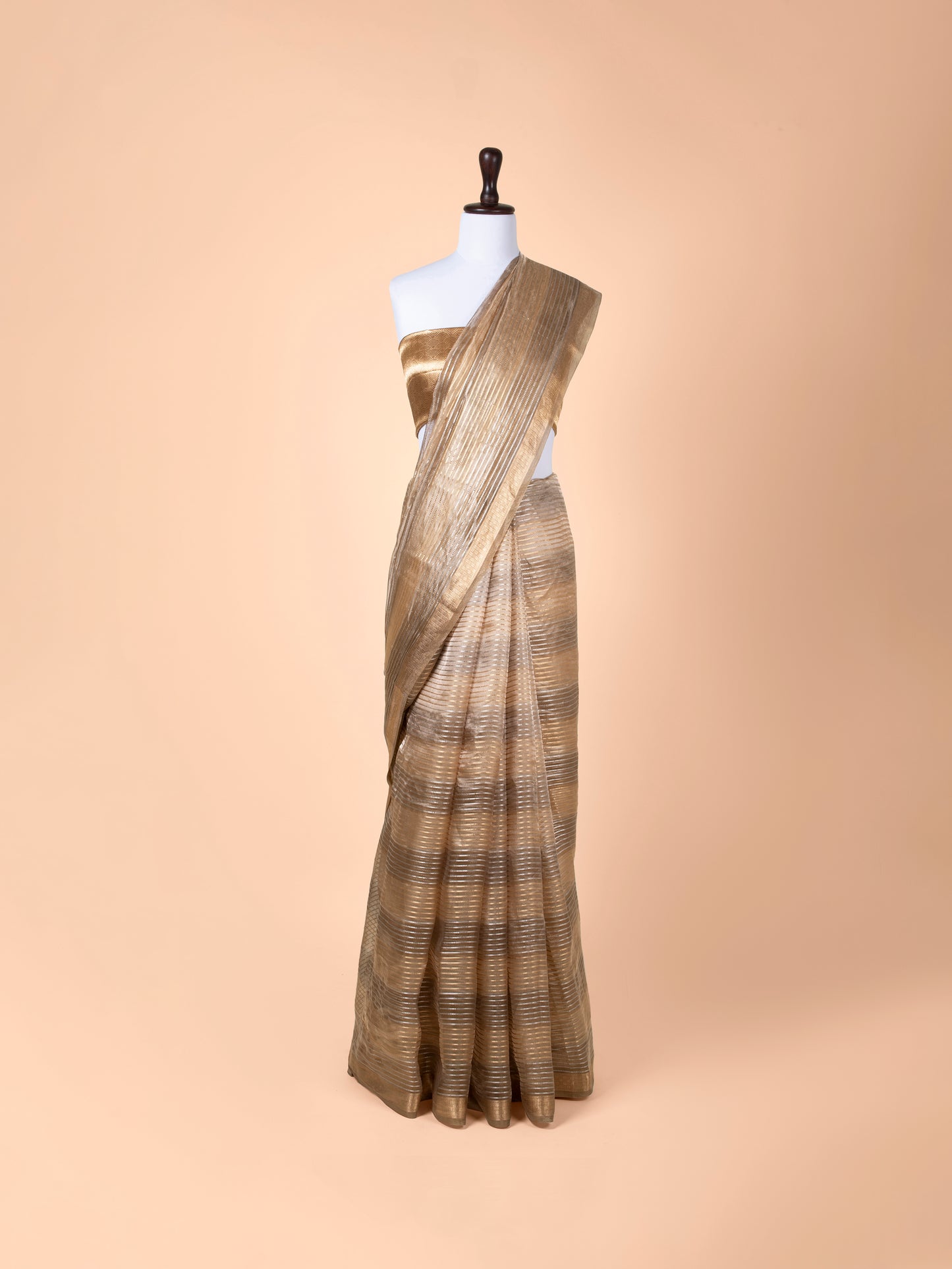 Handwoven Gold Tissue Saree