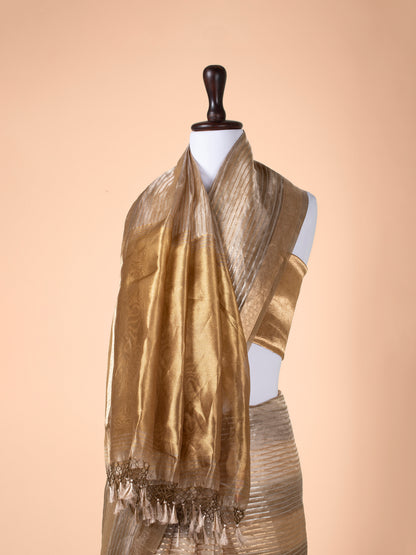 Handwoven Gold Tissue Saree