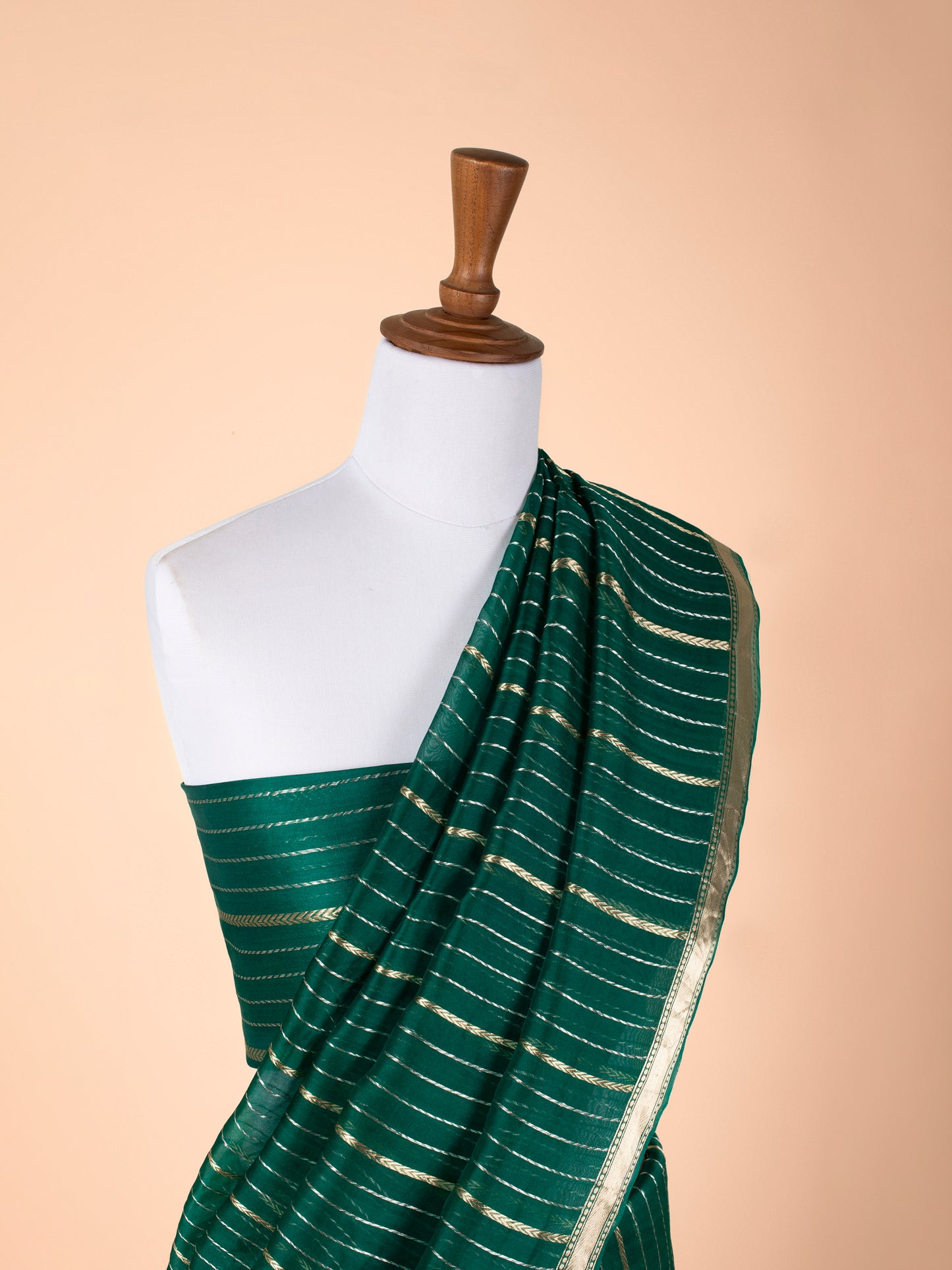 Handwoven Green Organza Saree