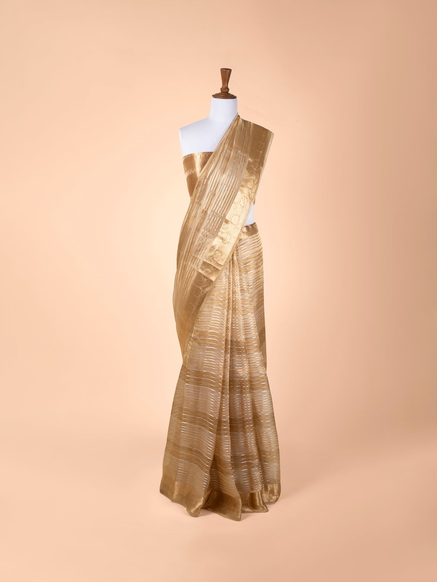 Handwoven Gold Tissue Saree