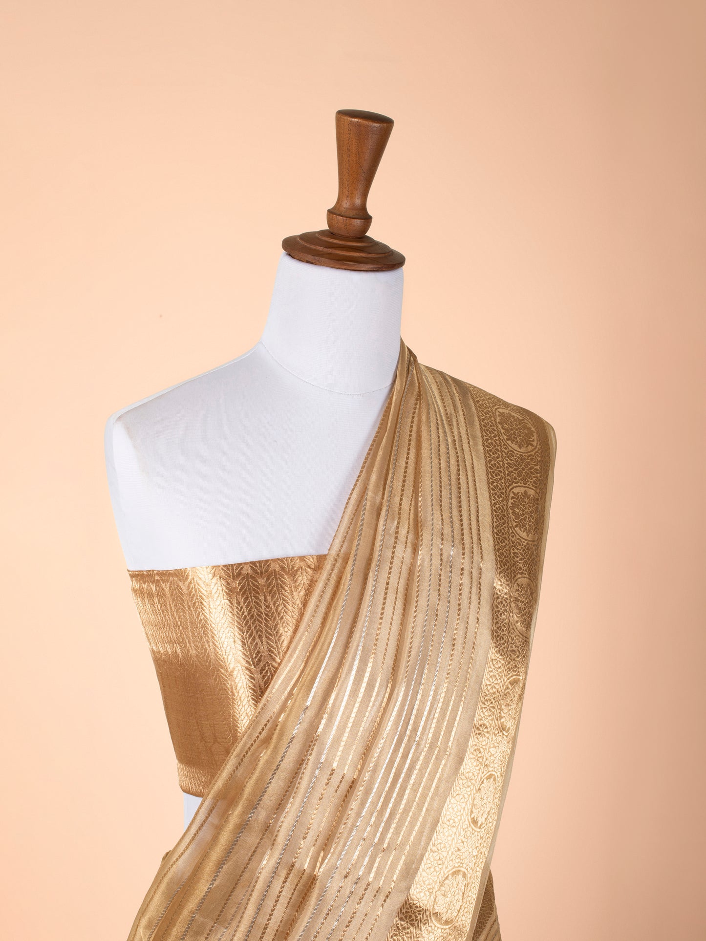 Handwoven Gold Tissue Saree