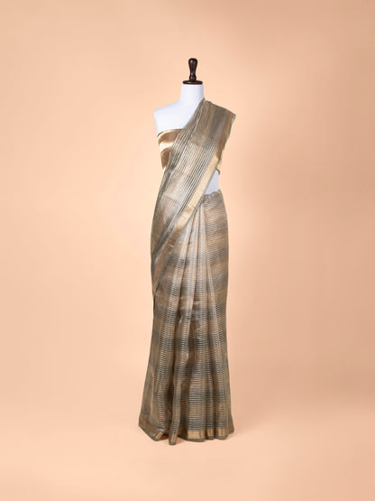 Handwoven Multicolour Tissue Saree