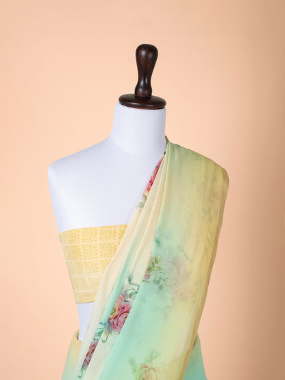 Handwoven Multicolour Georgette Saree