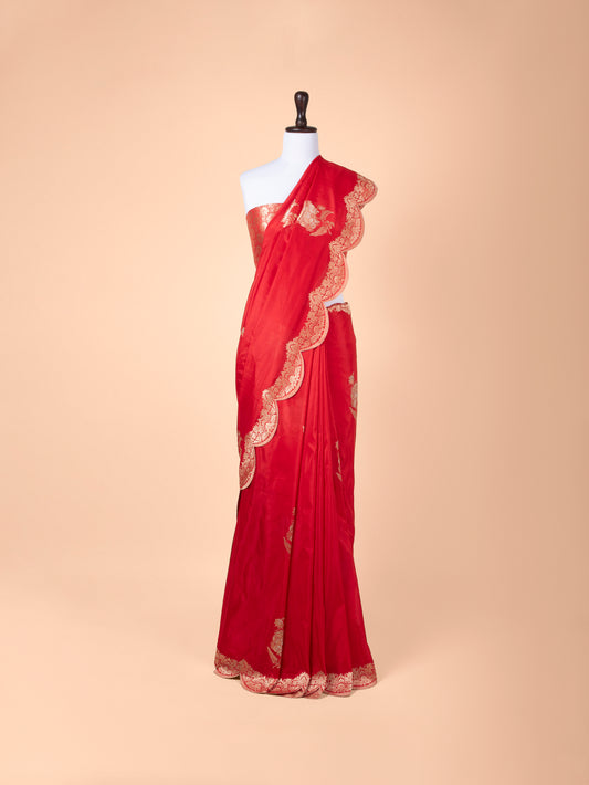 Handwoven Red Silk Saree