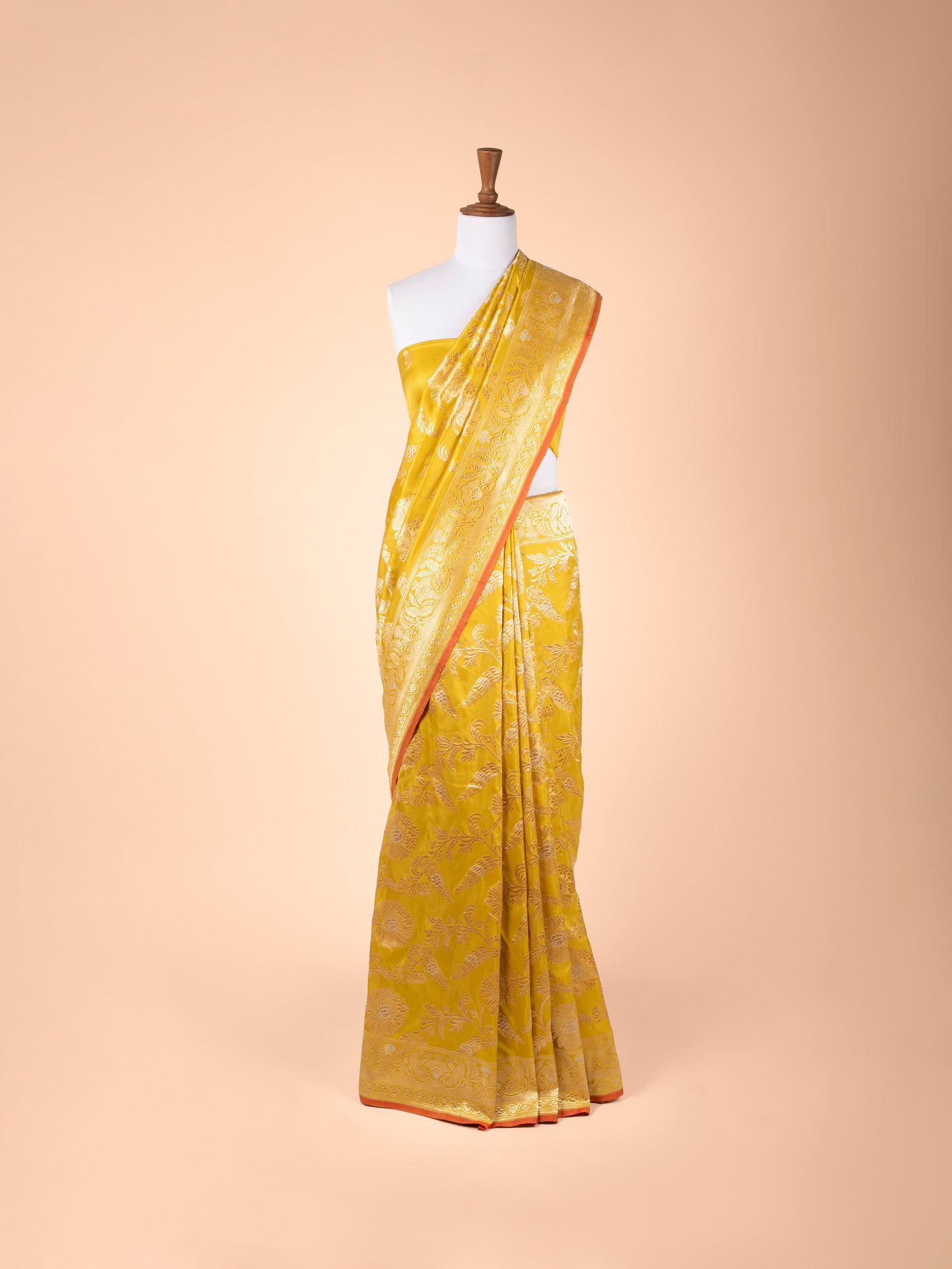 Handwoven Yellow Silk Saree