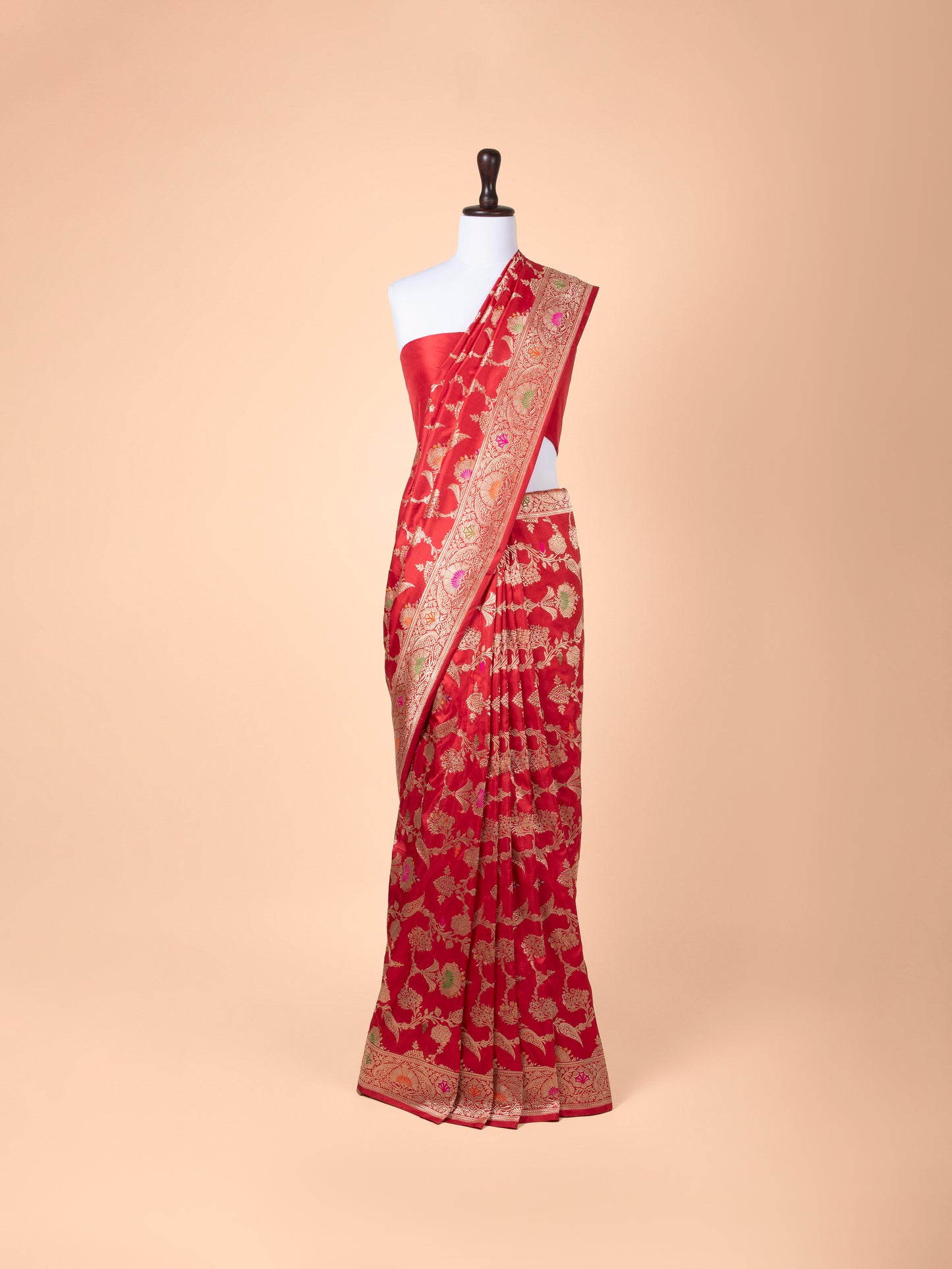 Handwoven Red Silk Saree