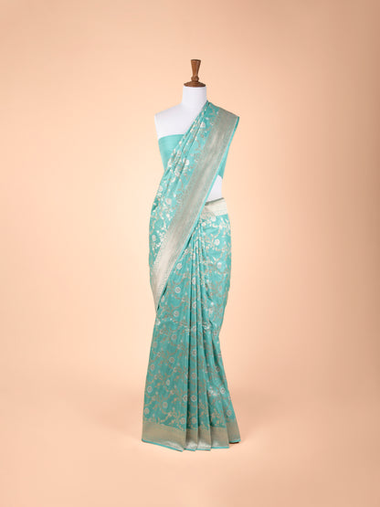 Handwoven Sea Green Silk Saree