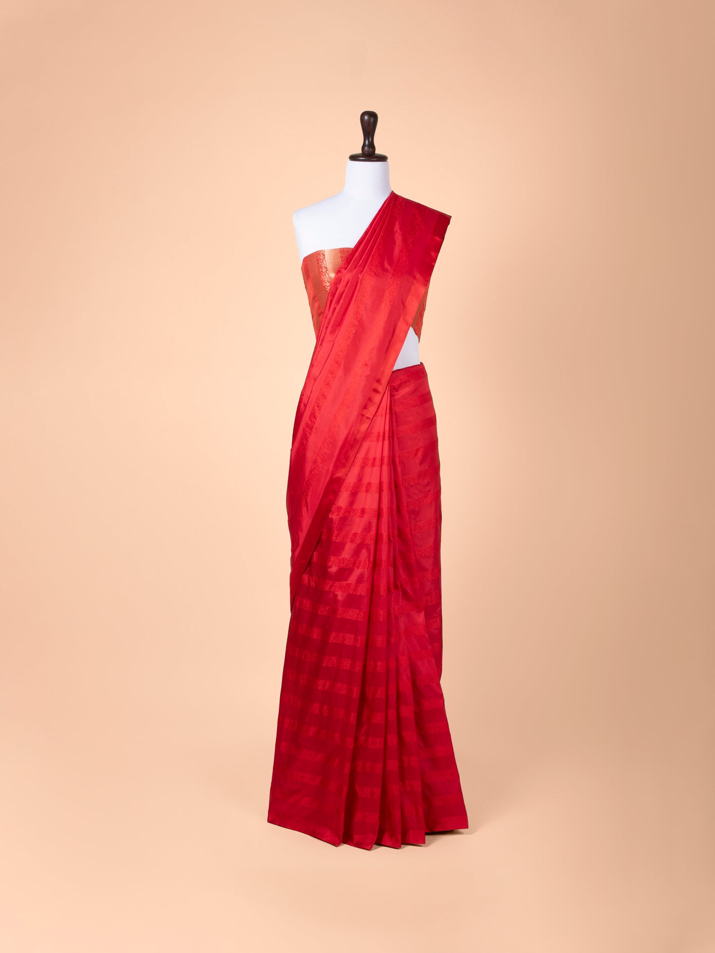 Handwoven Red Silk Saree