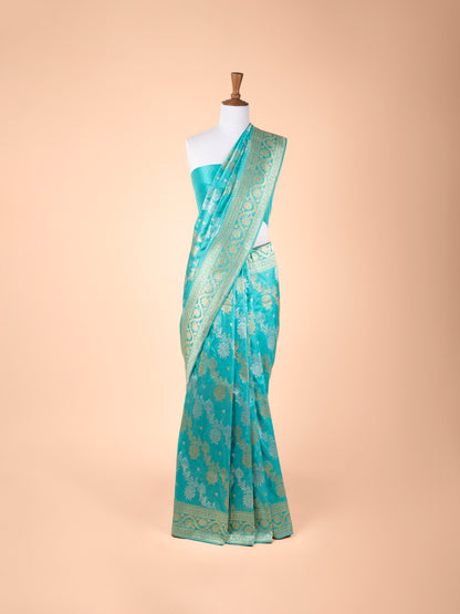 Handwoven Sea Green Silk Saree