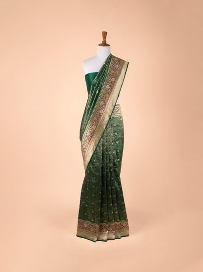 Handwoven Green Silk Saree