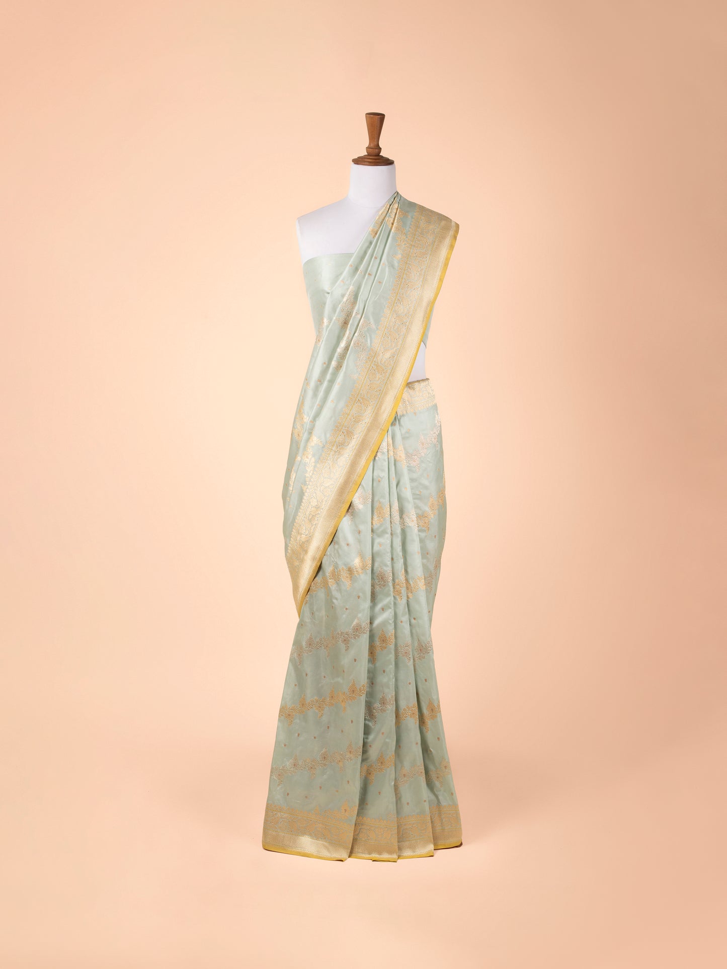 Handwoven Turquoise Blue Silk Saree