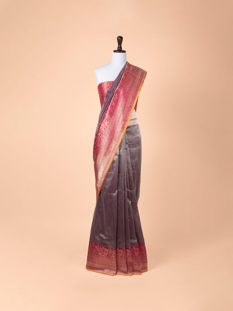 Handwoven Multicolour Tissue Saree