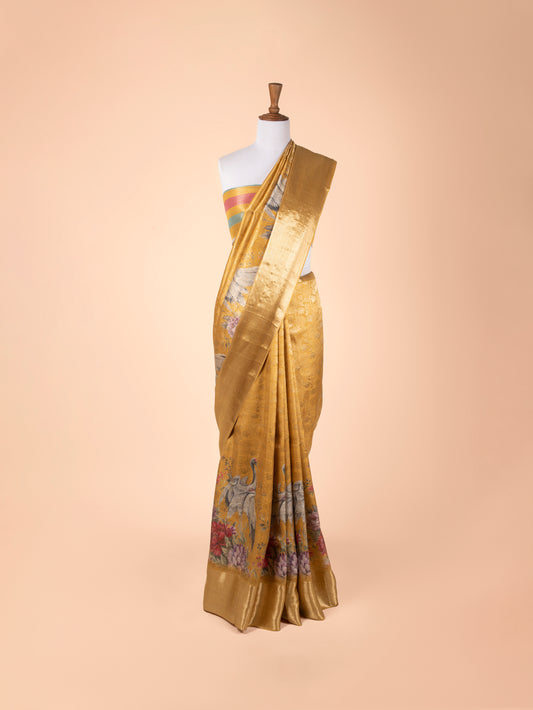 Handwoven Yellow Silk Saree