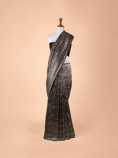 Handwoven Black Silk Saree