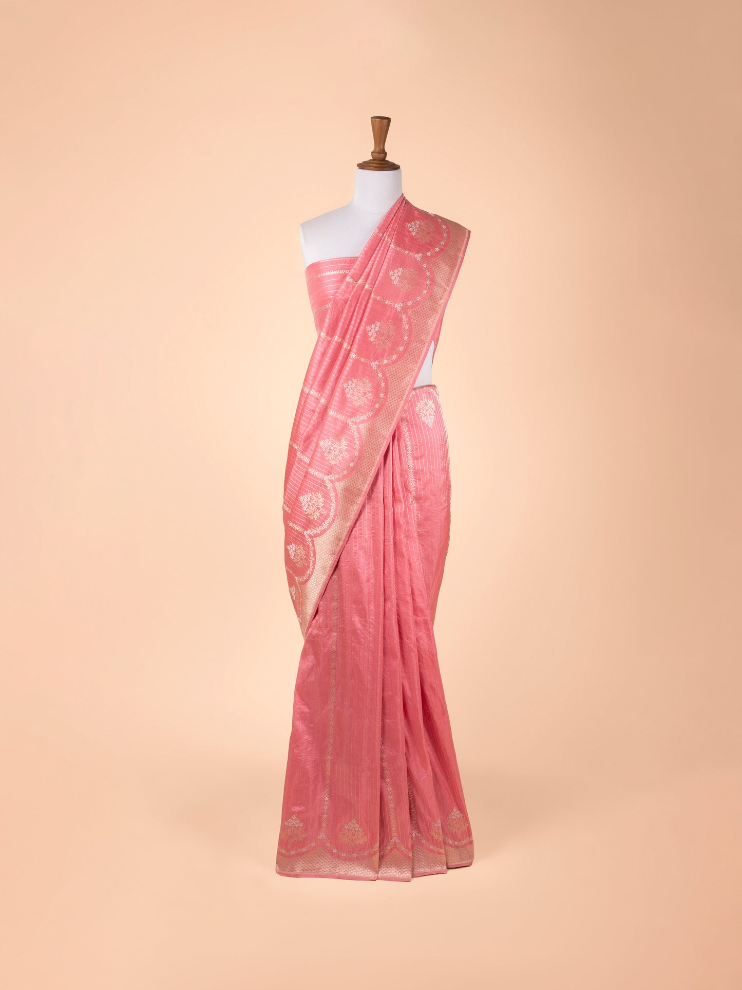 Handwoven Pink Silk Saree