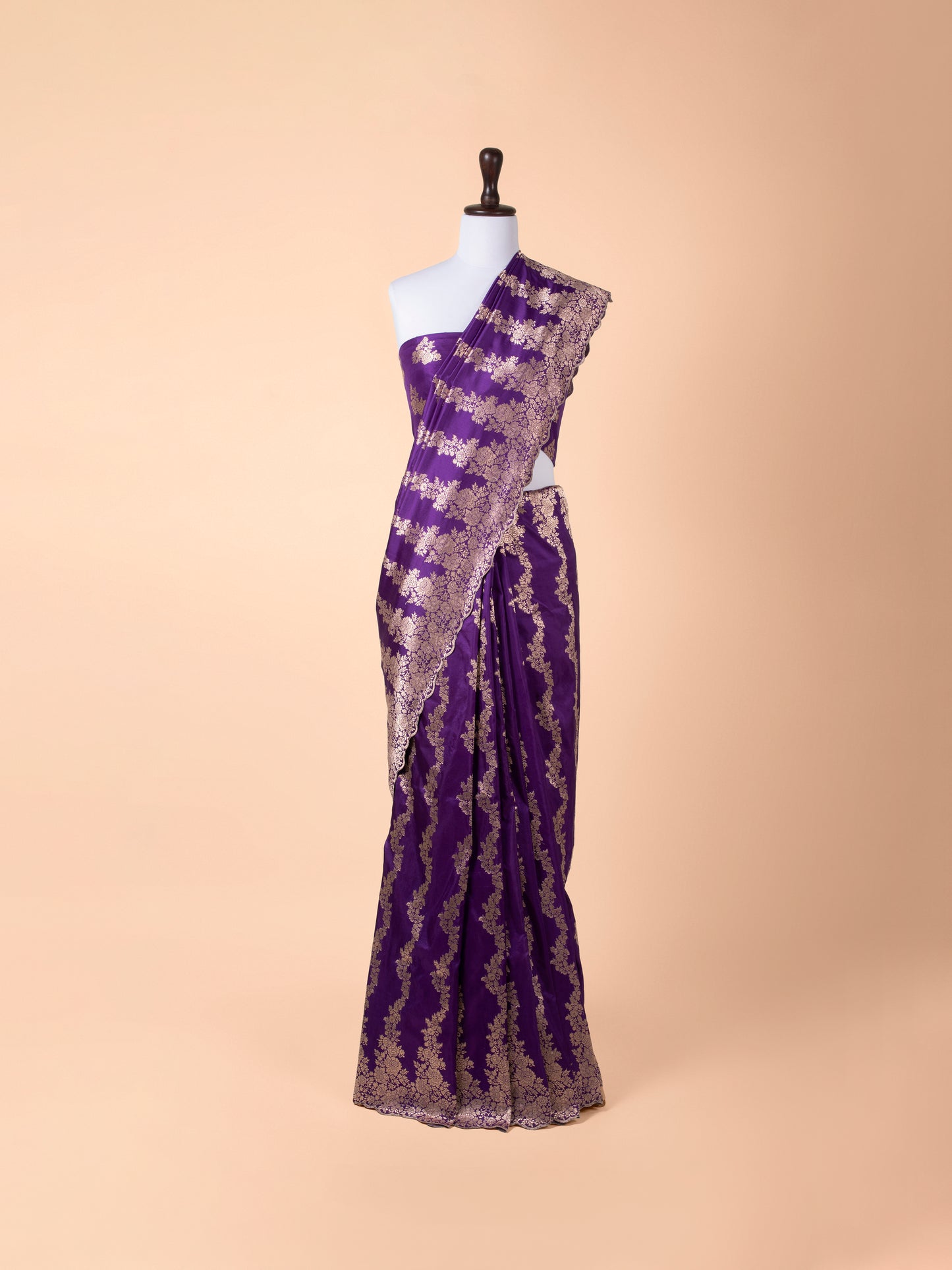 Handwoven Purple Silk Saree