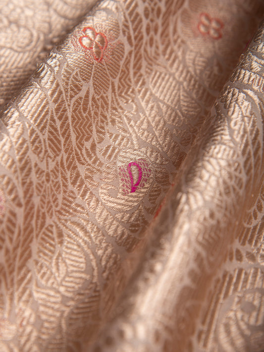 Handwoven Beige Silk Fabric