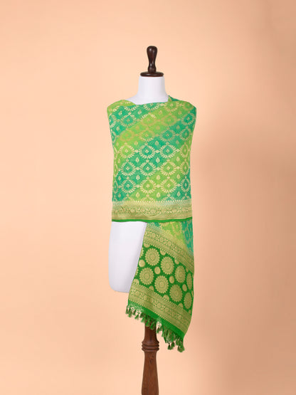 Handwoven Green Georgette Dupatta