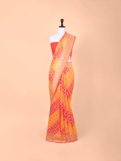 Handwoven Multicolor Georgette Saree