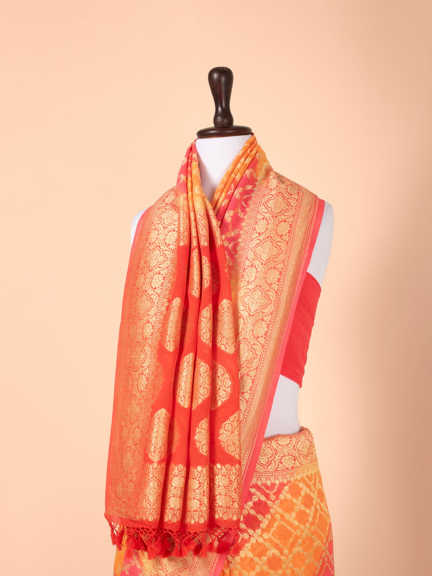 Handwoven Multicolor Georgette Saree