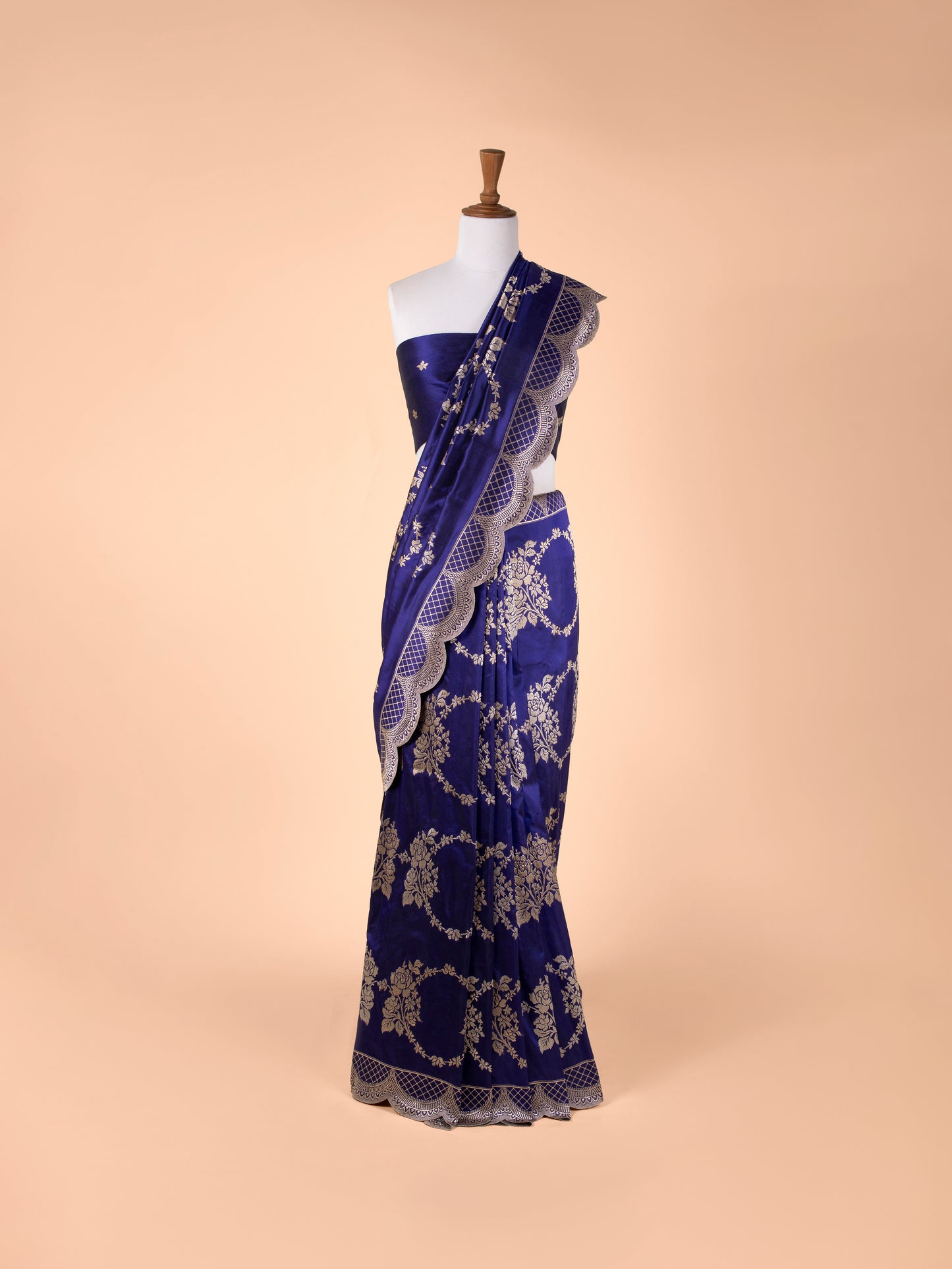 Handwoven Blue Silk Saree