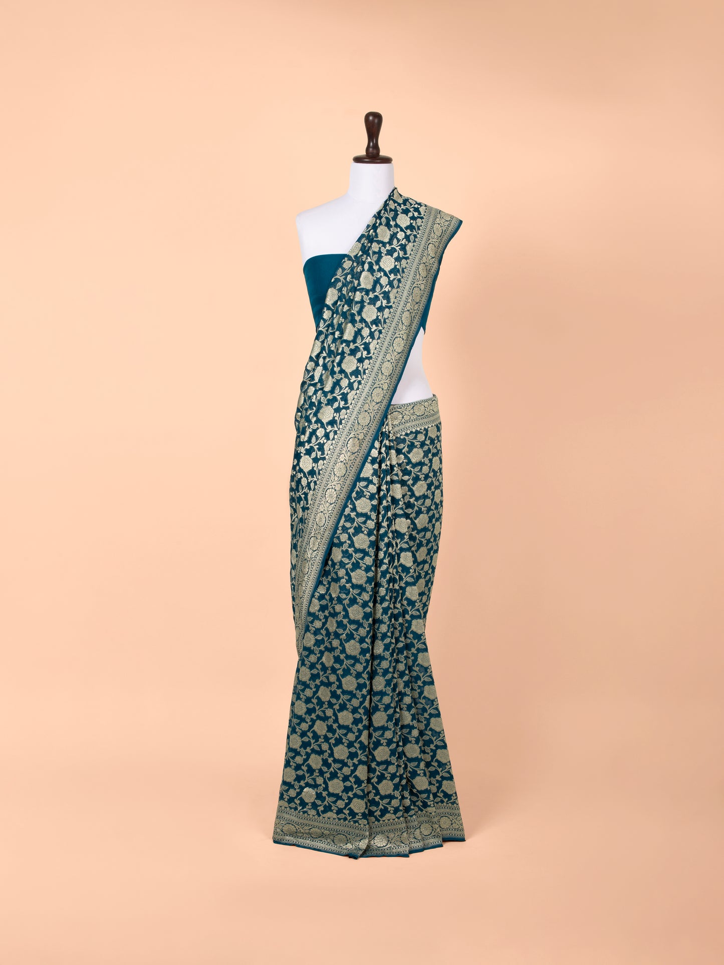 Handwoven Green Georgette Saree